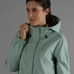 Damen-Regenjacke mit abnehmbarer Kapuze