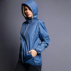 Damen-Ripstopjacke Packable Microcheck