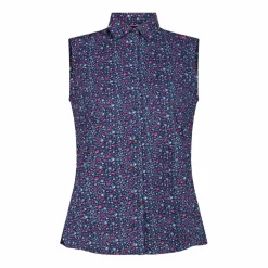 Damen-Ärmelloses Shirt mit floralem Muster