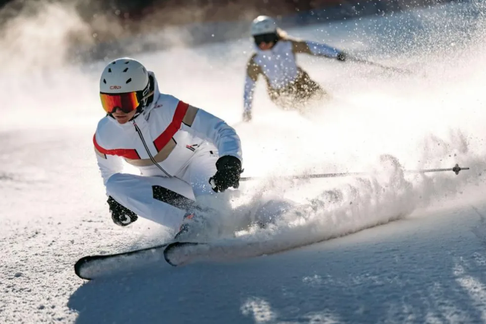 Damen-Skihose mit Trägern aus Softshell