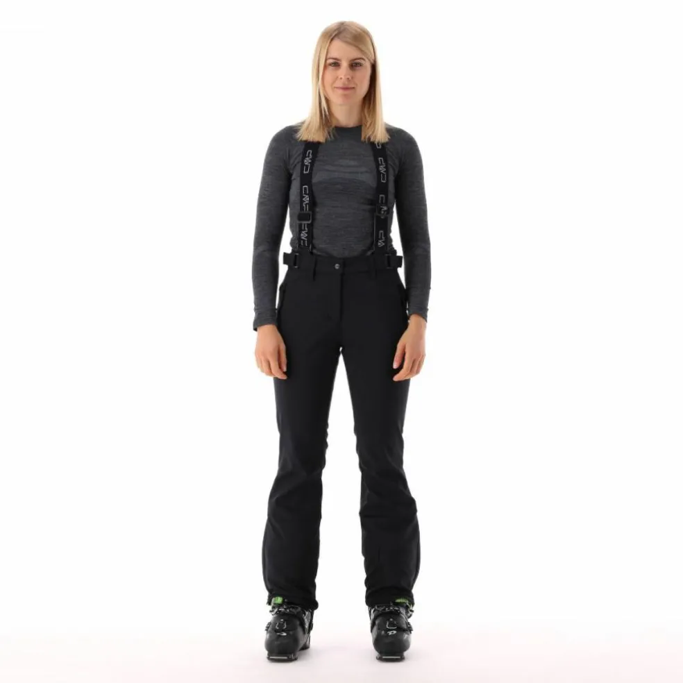 Damen-Skihose mit Trägern aus Softshell