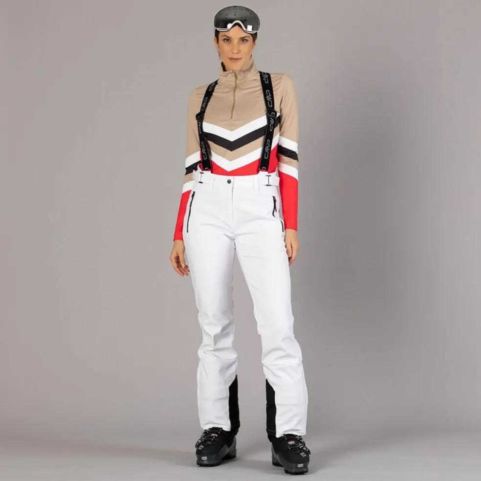 Damen-Skihose mit Trägern aus Softshell