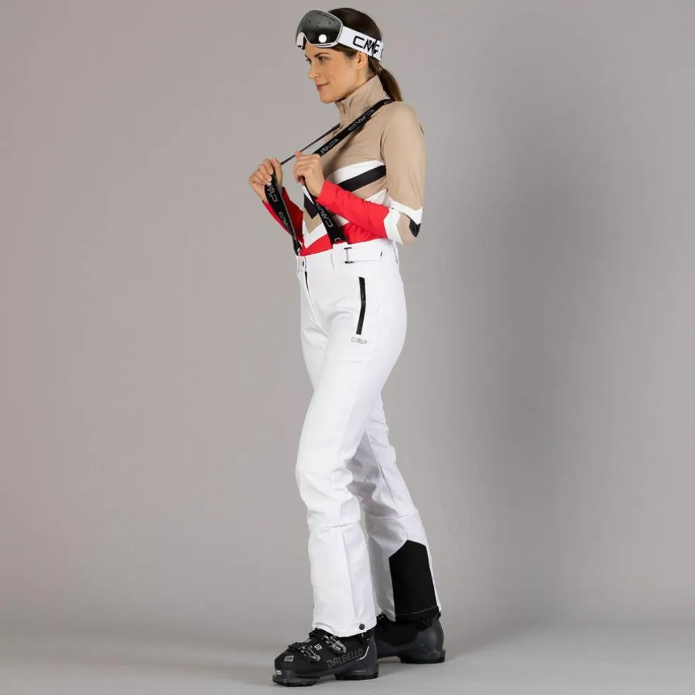 Damen-Skihose mit Trägern aus Softshell