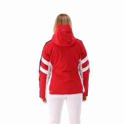 Damen-Skijacke aus Twill mit abnehmbarer Kapuze