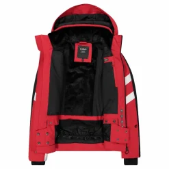 Damen-Skijacke aus Twill mit abnehmbarer Kapuze