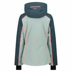 Damen-Skijacke aus 4-Way-Stretchgewebe mit abnehmbarer Kapuze