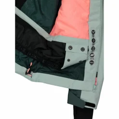 Damen-Skijacke aus 4-Way-Stretchgewebe mit abnehmbarer Kapuze