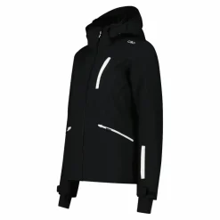 Damen-Skijacke aus 4-Way-Stretchgewebe mit abnehmbarer Kapuze