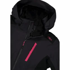 Damen-Skijacke aus 4-Way-Stretchgewebe mit abnehmbarer Kapuze