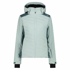 Damen-Skijacke mit diagonalen Steppnähten