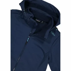 Damen-Softshelljacke mit abnehmbarer Kapuze