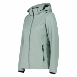 Damen-Softshelljacke mit abnehmbarer Kapuze
