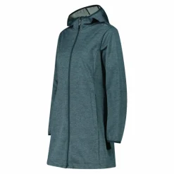 Damen-Softshell-Parka mit melierter Kapuze