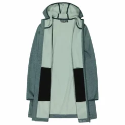 Damen-Softshell-Parka mit melierter Kapuze