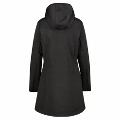 Damen-Softshell-Parka mit melierter Kapuze
