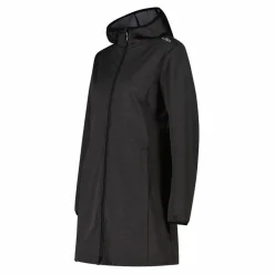 Damen-Softshell-Parka mit melierter Kapuze
