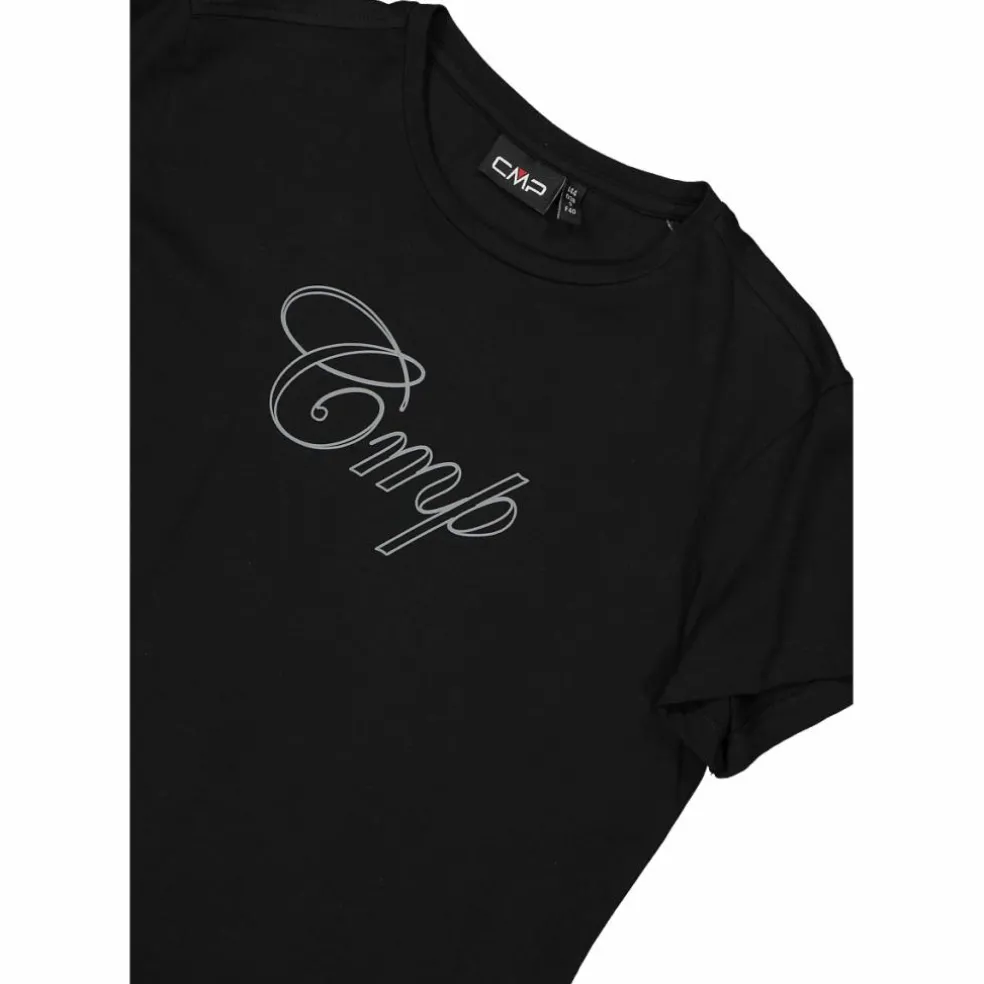 Damen-Stretch-Baumwoll-T-Shirt mit Logo