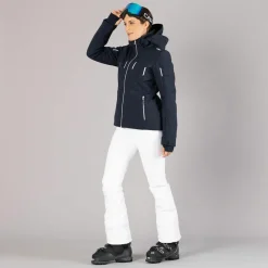 Damen-Stretch-Skihose ohne Wattierung mit Gamaschen