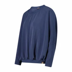 Damen-Sweatshirt aus Modal mit matt glänzendem Finish