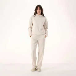 Damen-Sweatshirt aus Modal mit matt glänzendem Finish