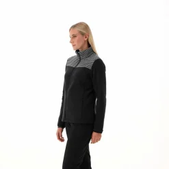 Damen-Sweatshirt mit Hahnentritt-Print