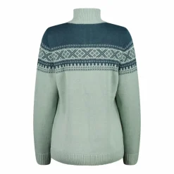 Damen-Sweatshirt mit halbem Reißverschluss in Wooltech