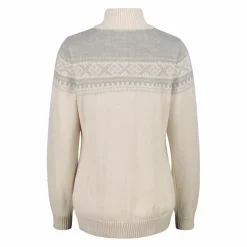 Damen-Sweatshirt mit halbem Reißverschluss in Wooltech