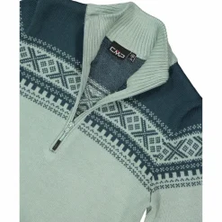Damen-Sweatshirt mit halbem Reißverschluss in Wooltech