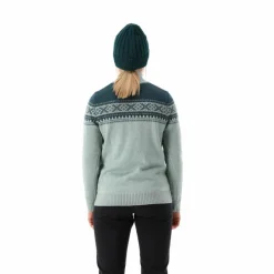 Damen-Sweatshirt mit halbem Reißverschluss in Wooltech