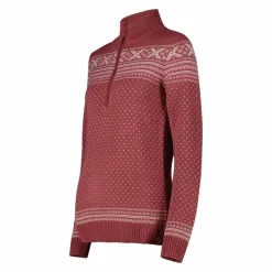 Damen-Sweatshirt mit halbem Reißverschluss in Wooltech