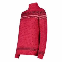 Damen-Sweatshirt mit halbem Reißverschluss in Wooltech