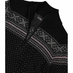 Damen-Sweatshirt mit halbem Reißverschluss in Wooltech