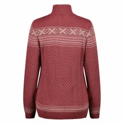 Damen-Sweatshirt mit halbem Reißverschluss in Wooltech