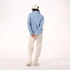 Damen-Sweatshirt mit hohem Kragen und Reißverschluss