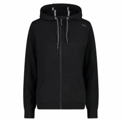 Damen-Sweatshirt mit Reißverschluss und Kapuze aus Baumwollstretch