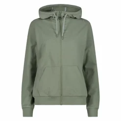 Damen-Sweatshirt mit Reißverschluss und Kapuze aus Baumwollstretch