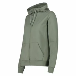 Damen-Sweatshirt mit Reißverschluss und Kapuze aus Baumwollstretch
