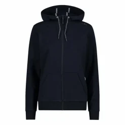 Damen-Sweatshirt mit Reißverschluss und Kapuze aus Baumwollstretch