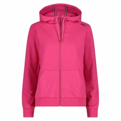 Damen-Sweatshirt mit Reißverschluss und Kapuze aus Baumwollstretch