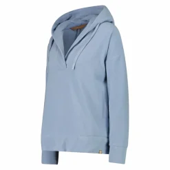 Damen-Sweatshirt ohne Reißverschluss mit fest angebrachter Kapuze