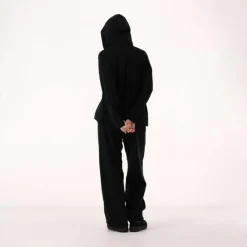 Damen-Sweatshirt ohne Reißverschluss mit fest angebrachter Kapuze