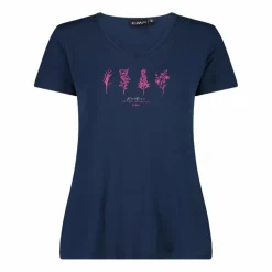 Damen-T-Shirt aus Funktionsgewebe mit Print vorne