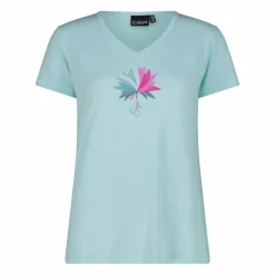 Damen-T-Shirt aus Funktionsgewebe mit Print vorne