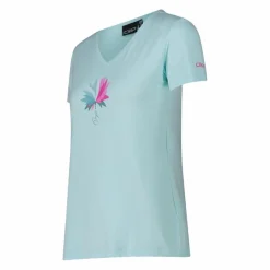 Damen-T-Shirt aus Funktionsgewebe mit Print vorne