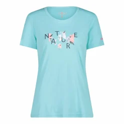 Damen-T-Shirt aus Piqué mit Print vorne