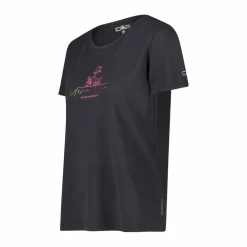 Damen-T-Shirt aus Piqué mit Print vorne