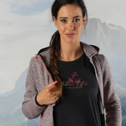 Damen-T-Shirt aus Piqué mit Print vorne