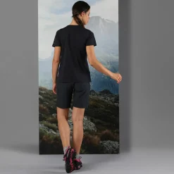 Damen-T-Shirt aus Piqué mit Print vorne