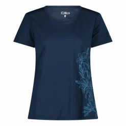 Damen-T-Shirt aus Piqué mit Print vorne
