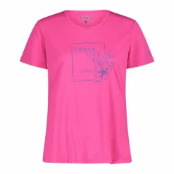 Damen-T-Shirt aus Piqué mit Print vorne